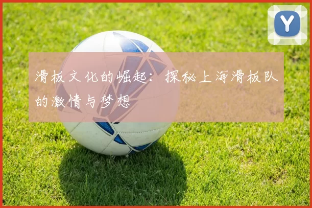滑板文化的崛起：探秘上海滑板队的激情与梦想